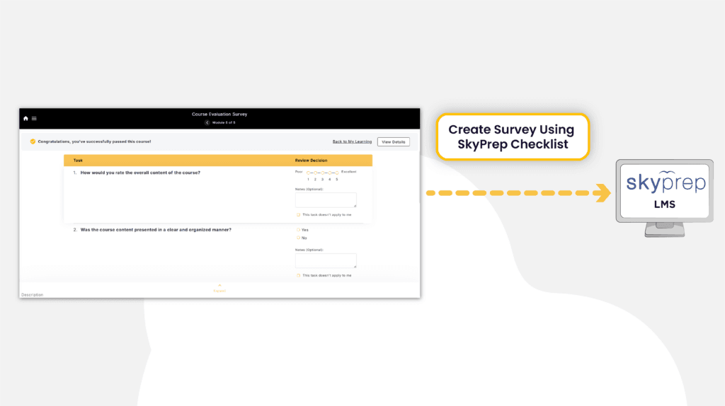 SkyPrep LMS Report Extraction and Data Analytics Tool Indonesia Survey dashboard